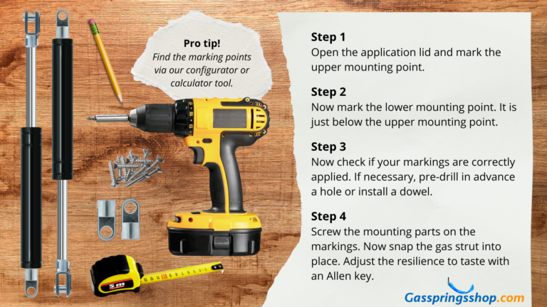 Gas Strut Guide Bar Gas strut installation guide | Order and install | Gasspring.asia