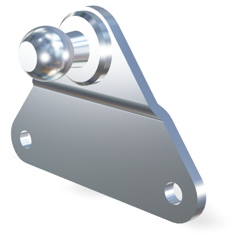 Stainless side bracket with ball